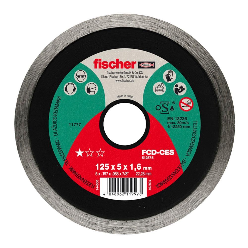 Disco diamante para cerâmica fcd-ses Ø115 x 1,6 x 22,23 mm