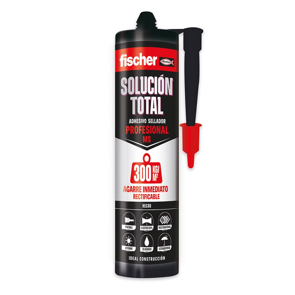 MS ultra grip adesivo selante preto 290 ml 572472 fischer