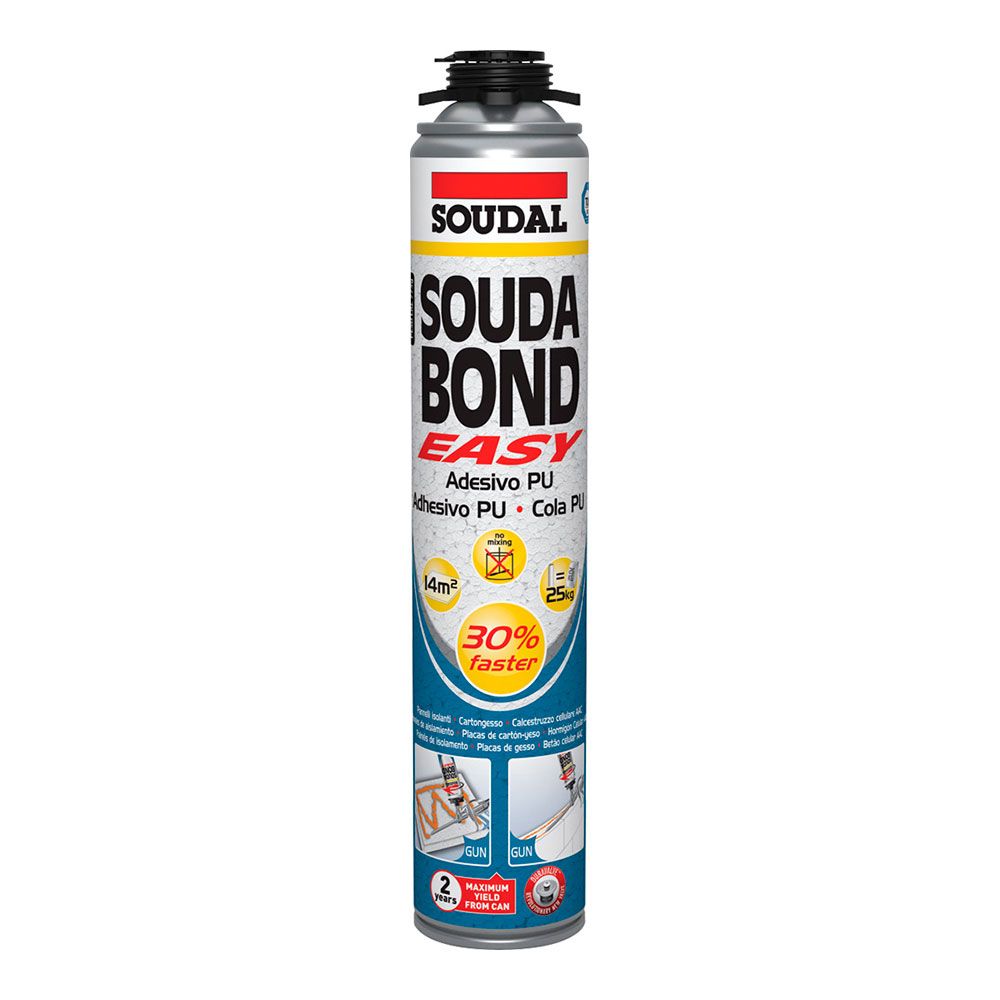 SOUDAL Pistola de espuma adesiva fácil Soudabond 750 ml