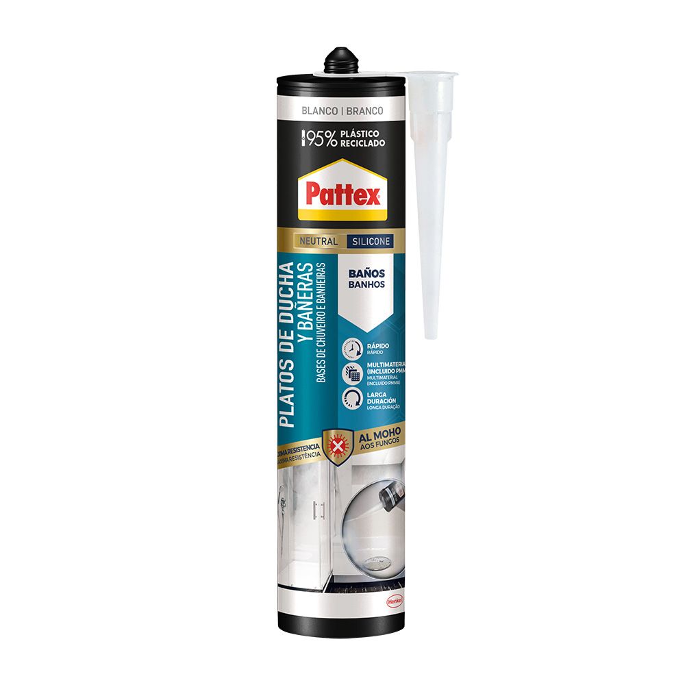 Silicone neutro bases de duche e banheiras branco 280 ml