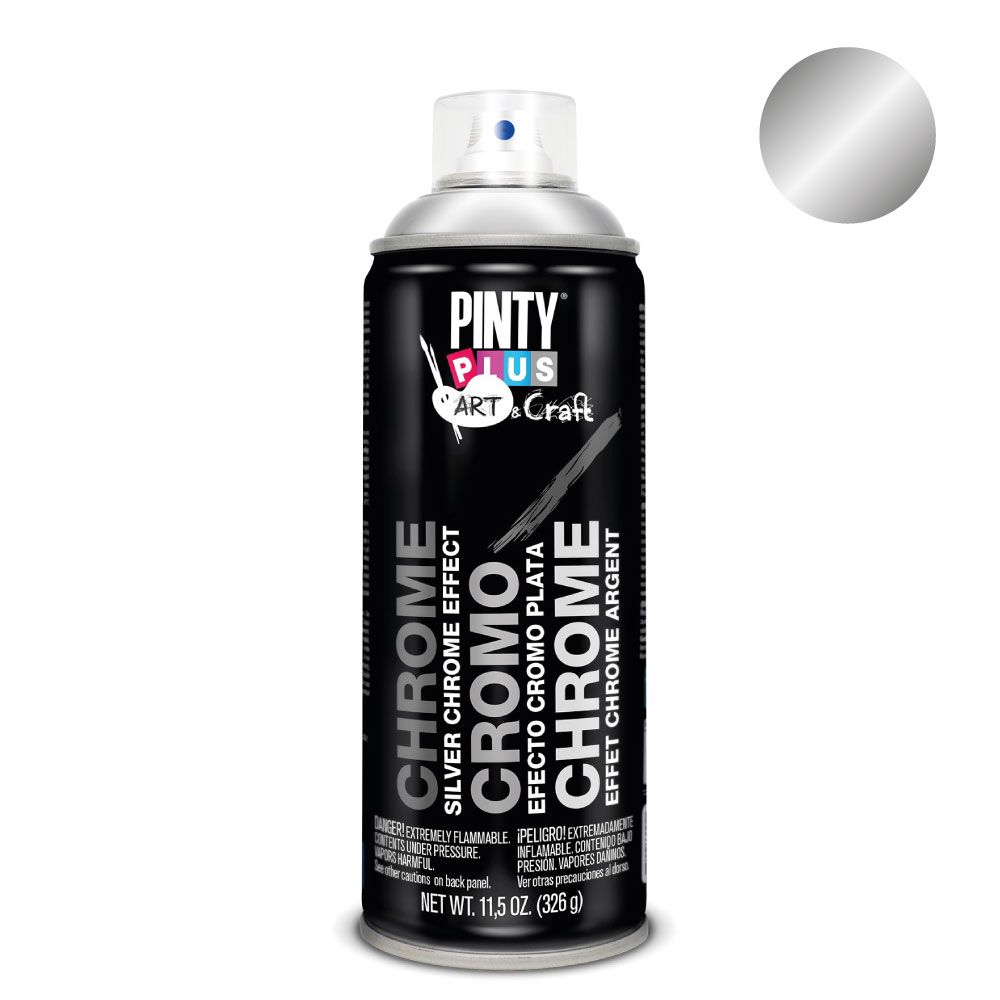 Pintura em spray ART & craft 520cc efeito cromado prata C150