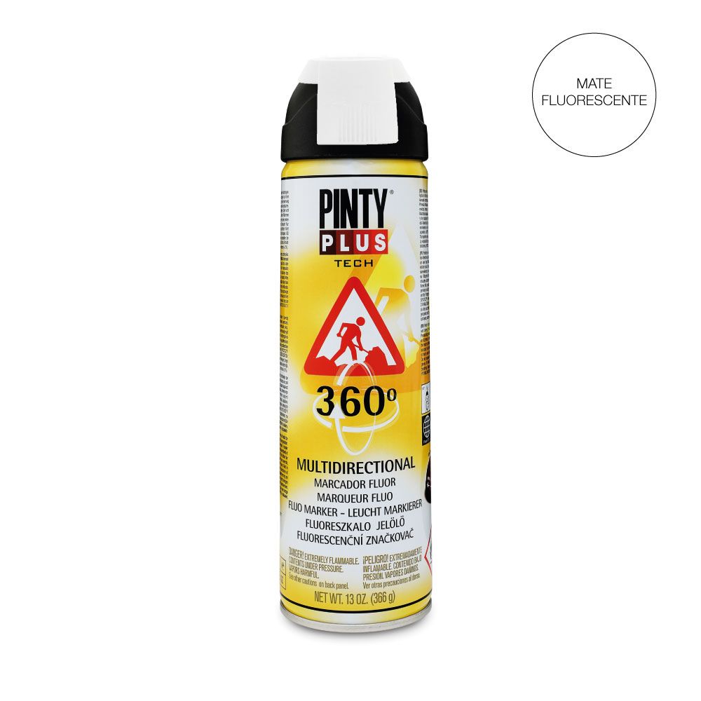 Tinta spray tech 650 CC marcador 360° branco T101