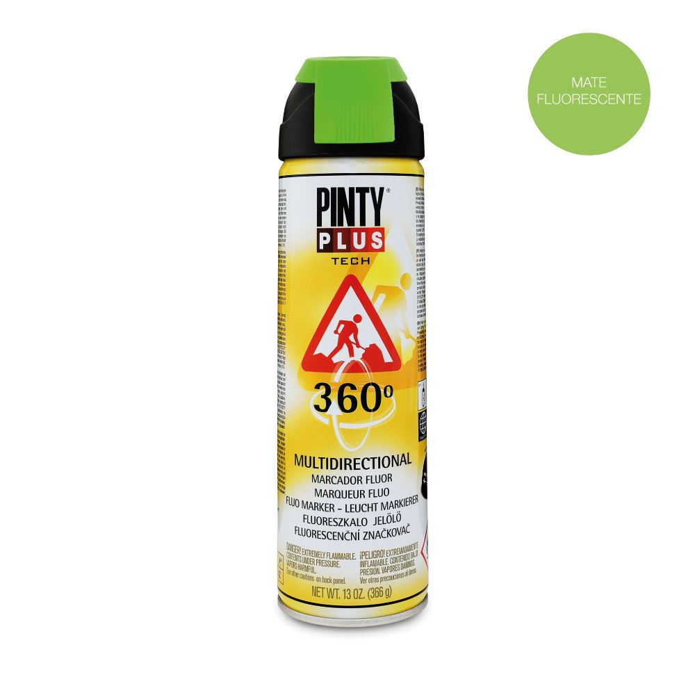 Tinta spray tech 650 CC marcador 360° verde T136