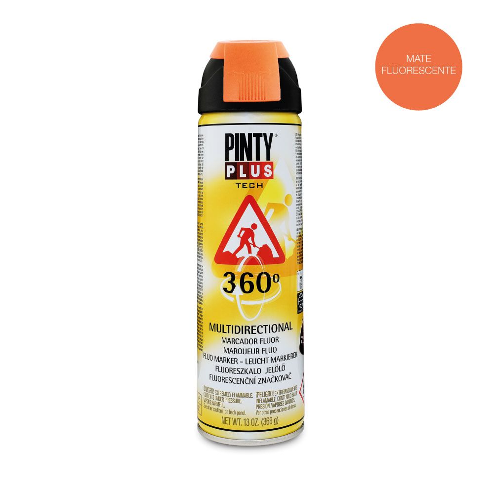 Tinta spray tech 650 CC marcador 360° laranja T143