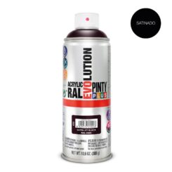 Tinta spray acrílica evolution 520 CC RAL 9005 preto intenso acetinado