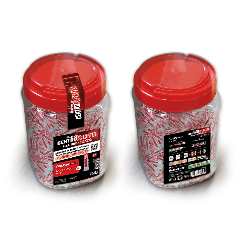 Bucha duopower Ø6 x 30 mm, pote 750 UDS