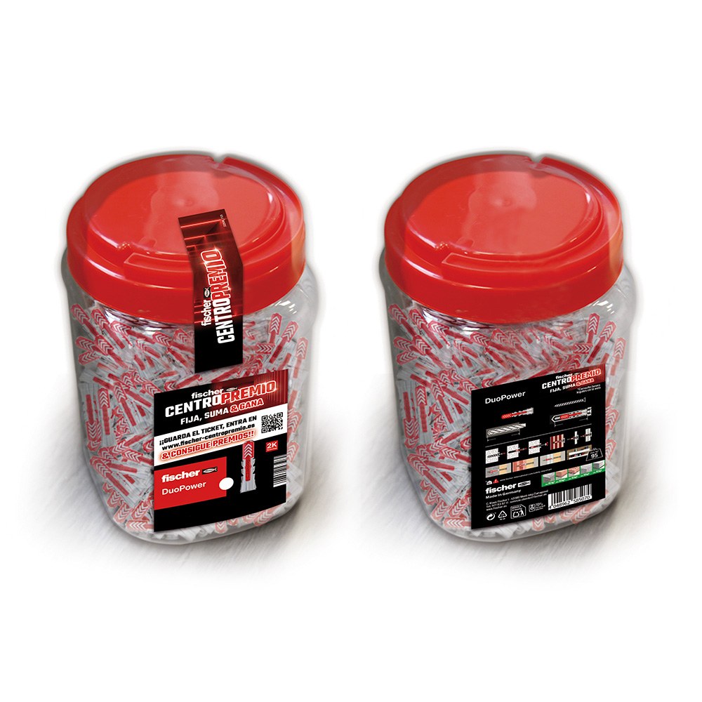 Plugue Duopower ø10 x 50 mm, lata de 200 unidades ***campanha de centro de premiação para cliente final***