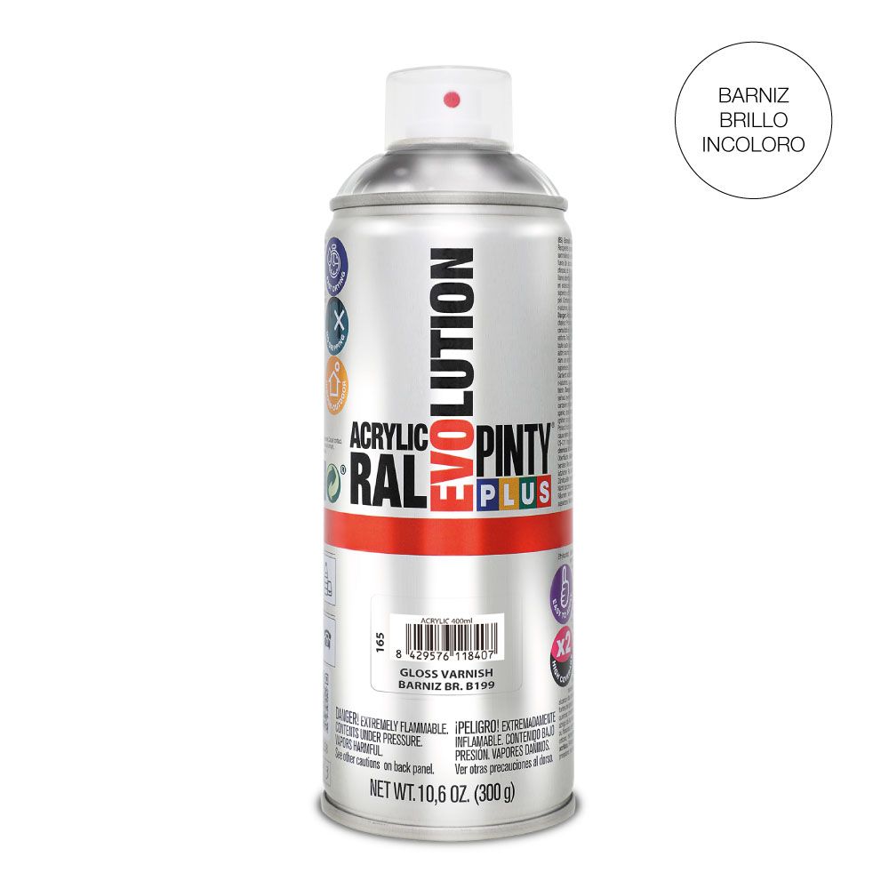 Pintura em spray verniz evolution 520cc brilho B199