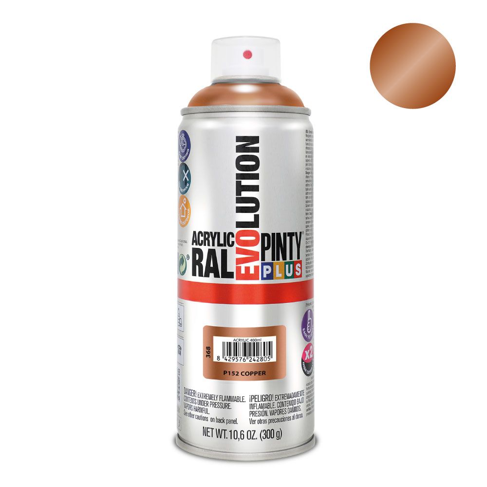 Tinta acrílica spray evolution 520 CC P152 cobre