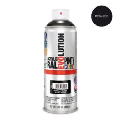 Tinta acrílica spray evolution metalizada 520 CC preto MT153