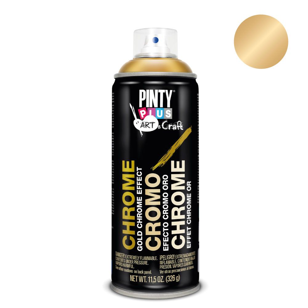 Pintura em spray ART & craft 520cc efeito cromo ouro C151