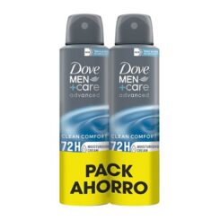 Desodorizante em spray MEN clean confort 150 ml, pack 2 UDS