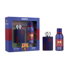 Estojo FC barcelona com colônia  100 ml e desodorizante em spray 150 ml