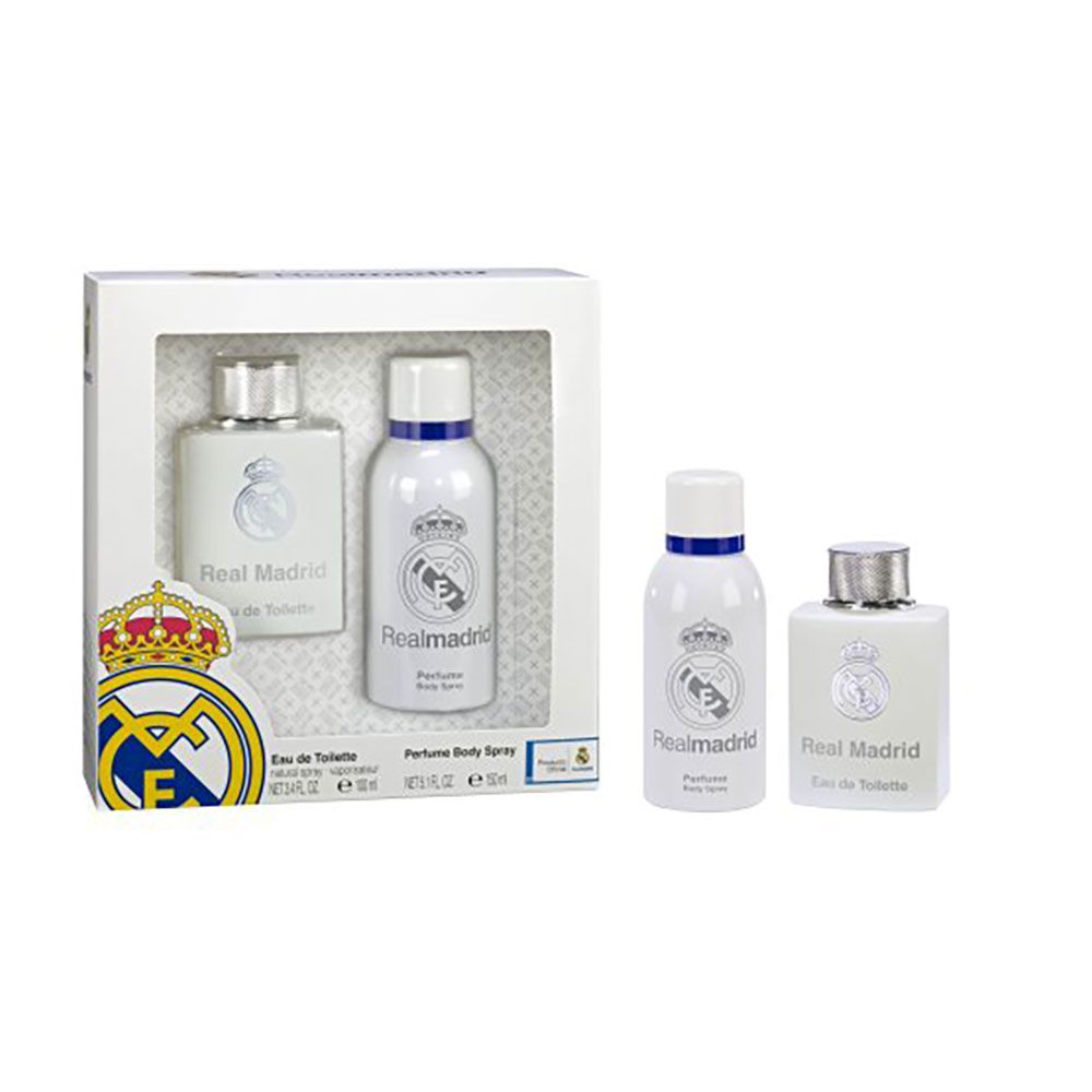 Estojo real madrid com colónia em spray 100ml e desodorizante em spray 150 ml