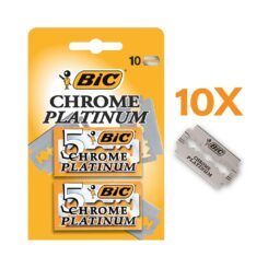 Lâminas de barbear cromo platina, blister 10 unidades