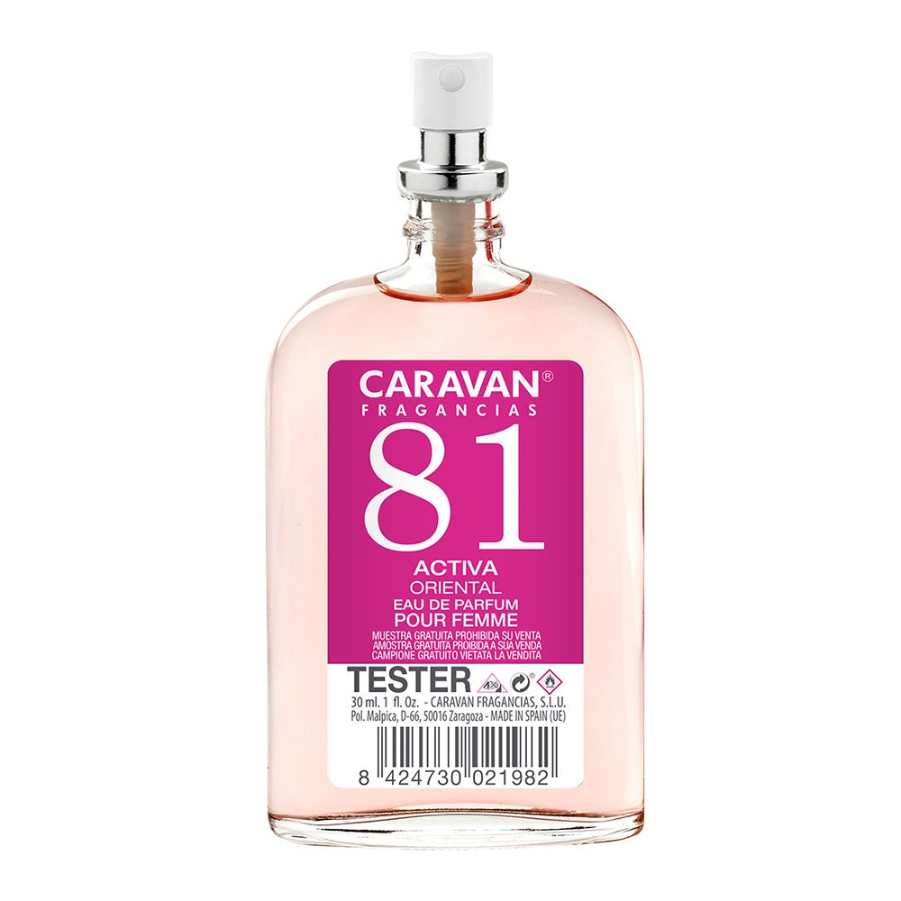 Tester 30ml caravan EDP SRA nº 81 mulher grátis pela compra de 4 unid. da fragância correspondente ao tester
