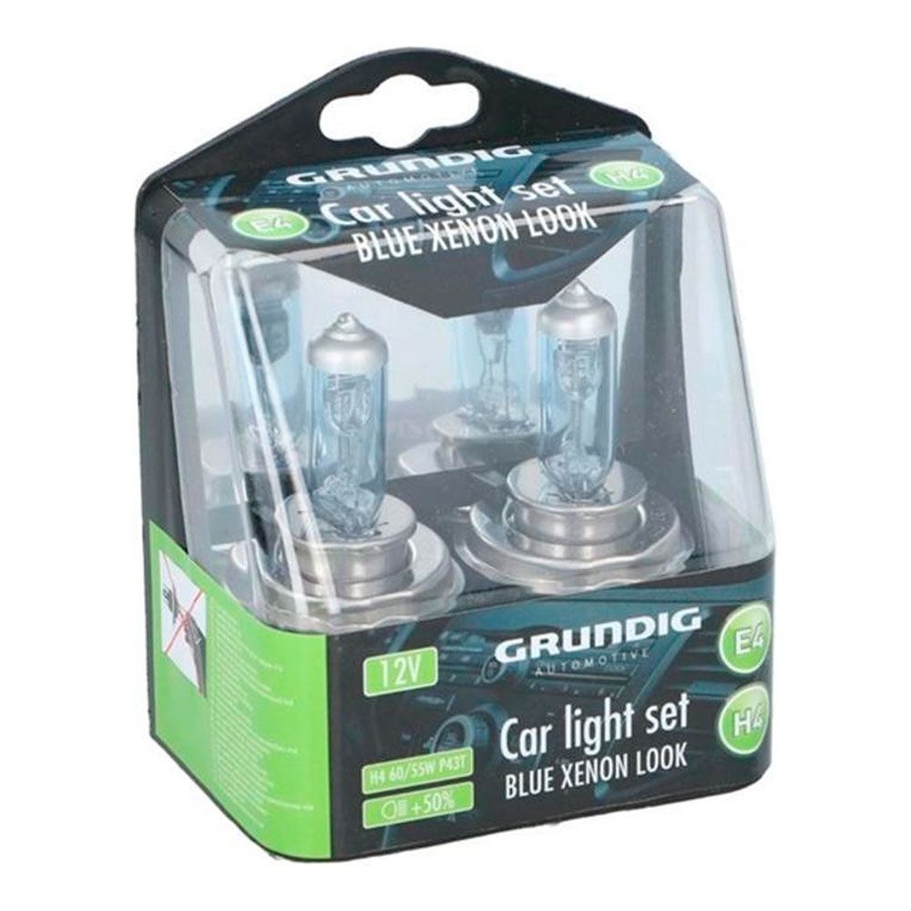 SET 2 lampadas para automovel 12V H4 xenon 55W P43T grundig