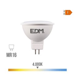 Lâmpada LED dicroica MR16 8 W 780 LM 4000 K LUZ DIA 120° Ø5 x 5 cm