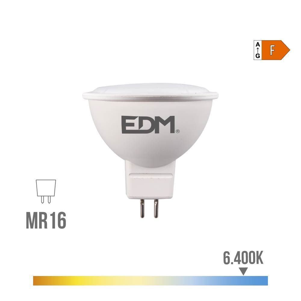 Lâmpada LED dicroica MR16 8 W 780 LM 6400 K LUZ fria 120° Ø5 x 5 cm