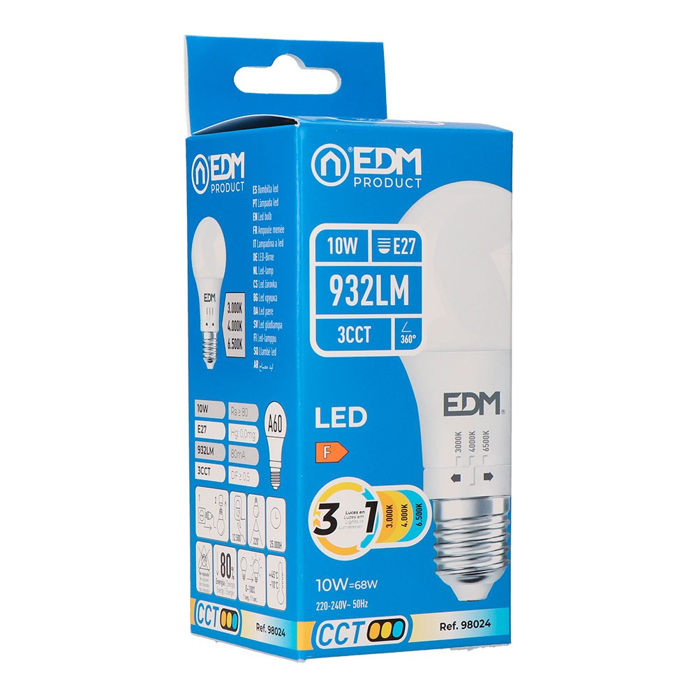 Lâmpada LED padrão A60 E27, 10 W, 932 LM, 3 CCT, Ø60 x 116 mm - Image 2