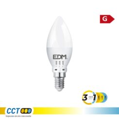 Lâmpada de vela LED B35 E14, 6 W, 500 LM, 3 CCT, Ø35 x 106 mm