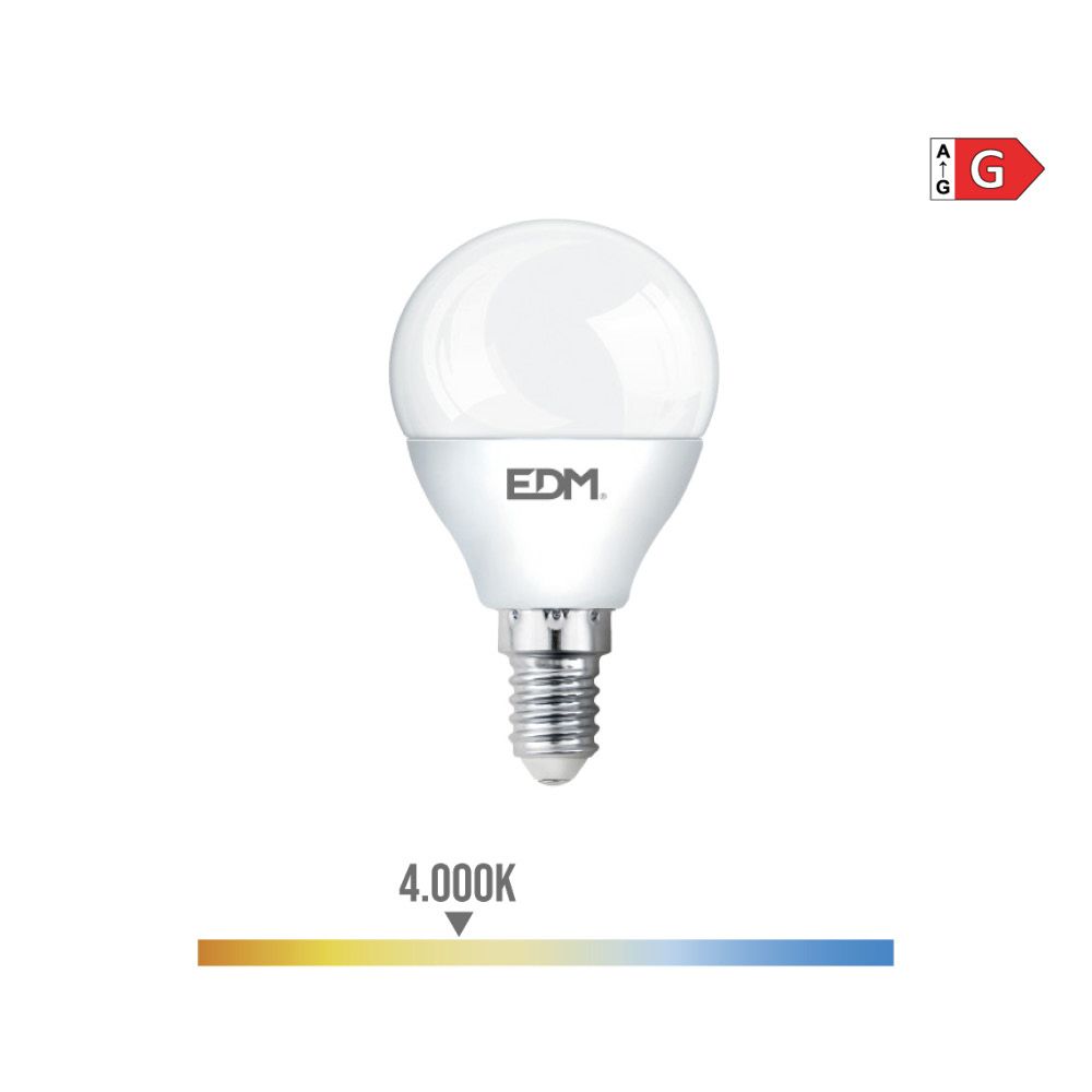 Lâmpada esférica LED e14 5 w 400 lm 4000 k luz do dia ø4,5 x 8 cm