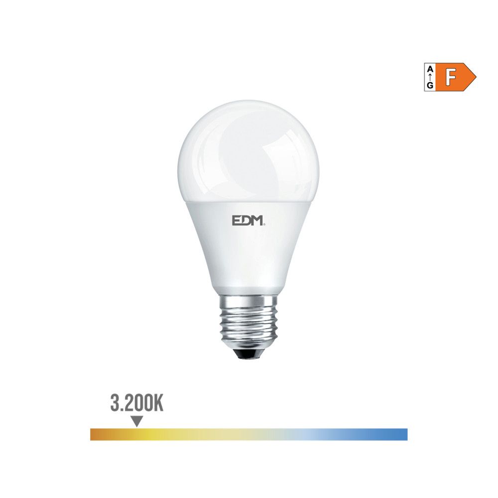 Lâmpada standard LED E27 10W 932lm 3200K LUZ quente Ø6x10,8cm EDM