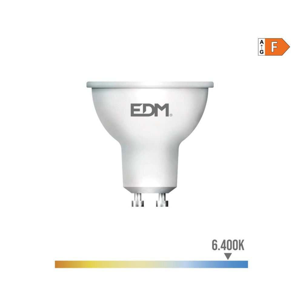 Lâmpada dicroica LED GU10 5W 450lm 6400K LUZ fria Ø5x5,5cm EDM