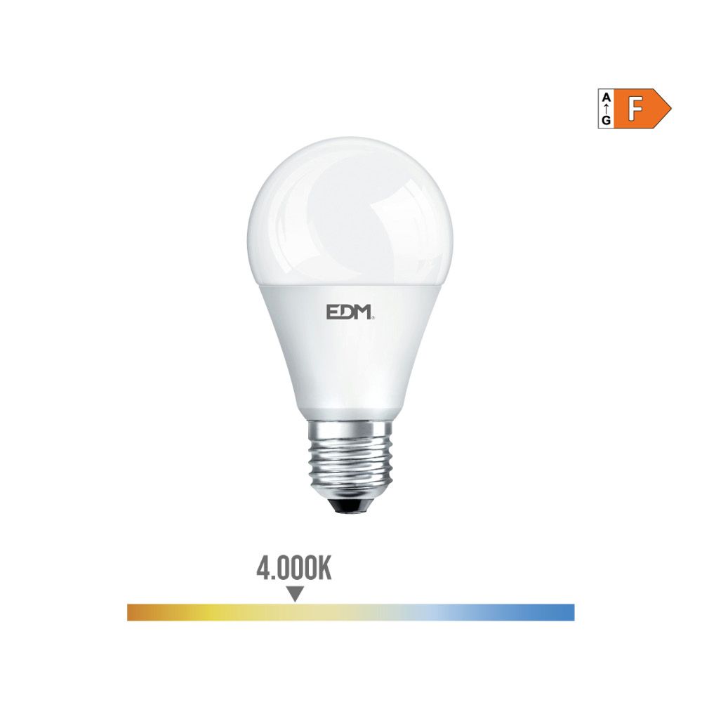 Lâmpada standard LED E27 10W 932lm 4000K LUZ DIA Ø6x10,8cm EDM