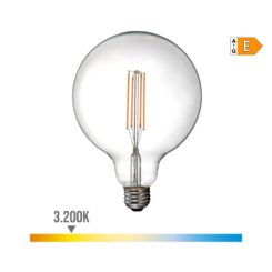 EDM Lâmpada globo com filamento LED e27 6w 800 lm 3200k luz quente ø12,5 x 18,2 cm