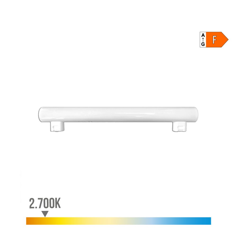 Lâmpada LED linestra 2 casquilhos S14S 7W 600lm 2700K LUZ quente 300x30x47mm EDM