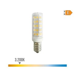 Lâmpada tubular LED E14 6,5W 800lm 3.200K LUZ quente. EDM