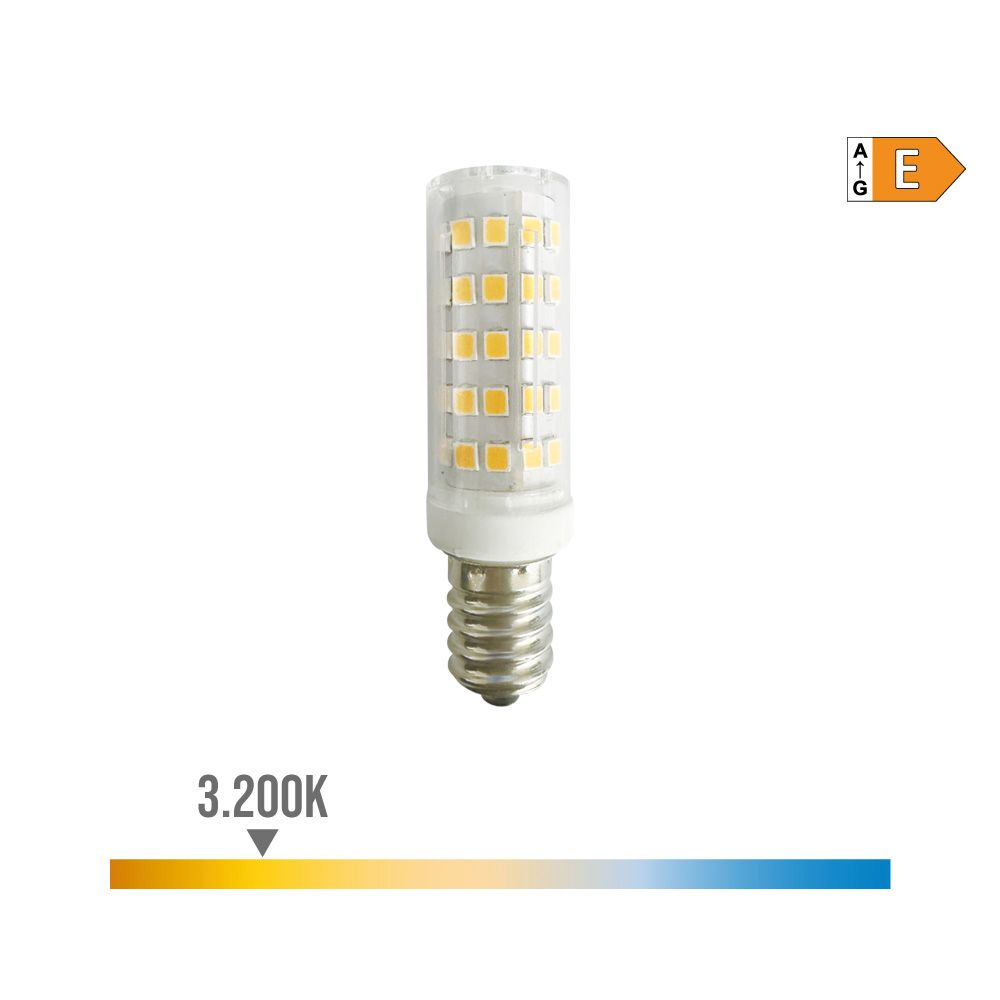 Lâmpada tubular LED E14 6,5W 800lm 3.200K LUZ quente. EDM