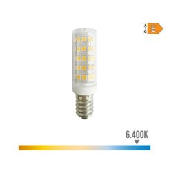 Lâmpada tubular LED E14 6,5W 800lm 6.400K LUZ fria. EDM