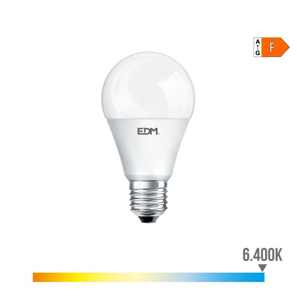 Lâmpada standard LED "12V" ac/dc E27 10W 1020lm 6400K LUZ fria Ø60x11cm EDM