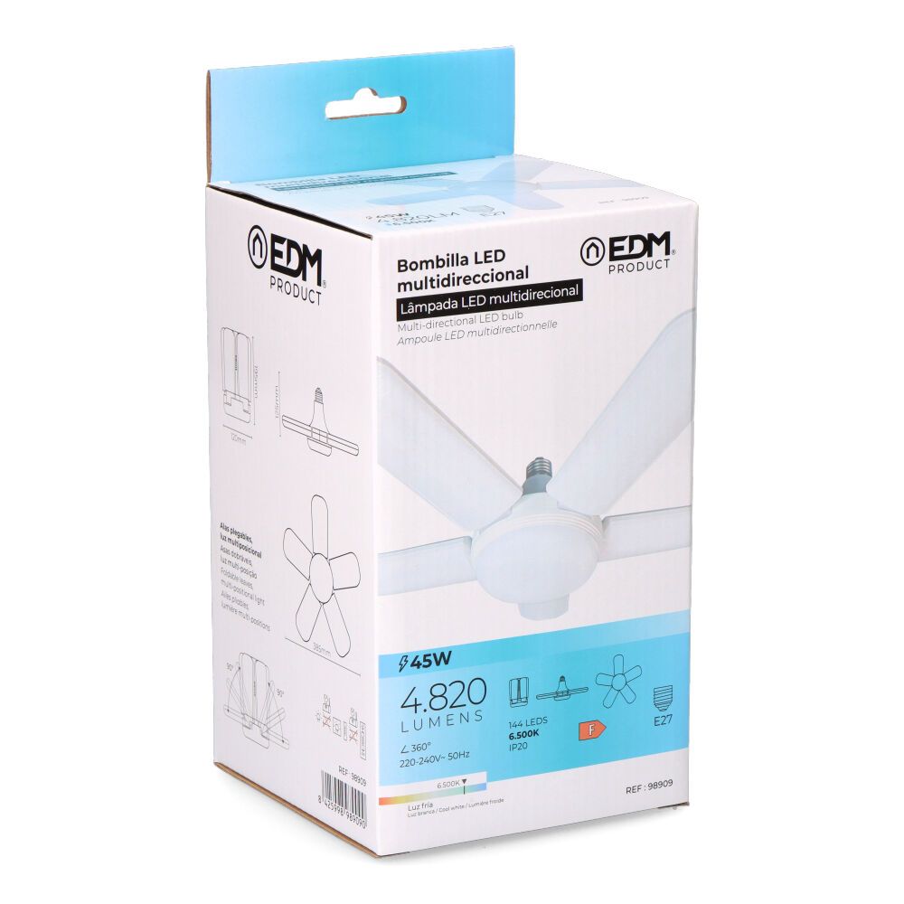Lâmpada LED multidirecional, tampa E27, potência 45 W 4265 LM, LUZ fria - Image 6