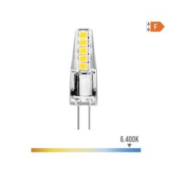 Lâmpada de silicone bi-pin LED G4 12V 2W 180lm 6400K LUZ fria Ø10x37mm EDM