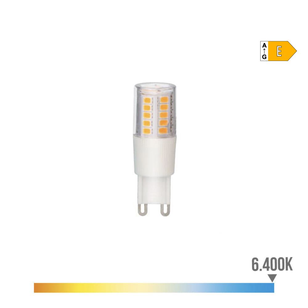 Lâmpada LED G9 5,5W 700lm 6400K LUZ fria base cerâmica Ø18x54mm EDM