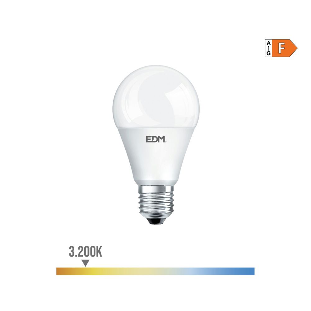 Lâmpada standard LED dimmável E27 10W 810lm 3200K LUZ calida Ø6x11cm EDM
