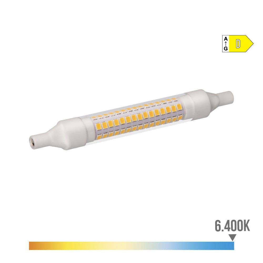 Lâmpada lineal LED 118mm R7s 9W 1280lm 6400K LUZ fria Ø1.6x11,8cm EDM