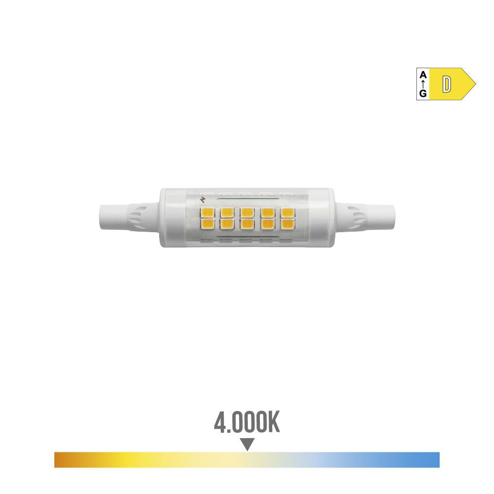 Lâmpada lineal LED 78mm R7s 5.5W 780lm 4.000K LUZ DIA Ø16x78mm EDM