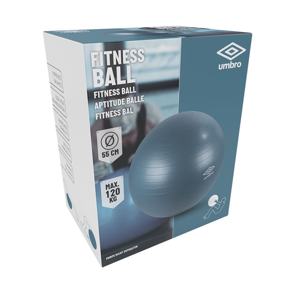 Bola fitness Ø55 cm, azul - Image 2
