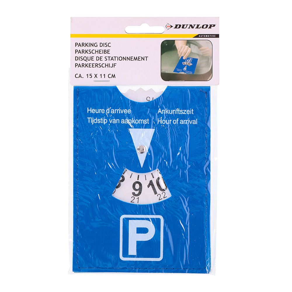 Disco horario estacionamiento plástico, 12,5 x 10 cm