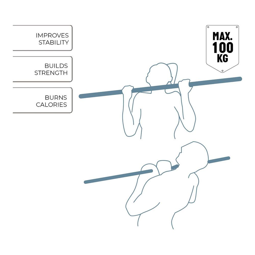 Barra de musculação ajustável de 62 a 100cm carga máxima 100kg umbro - Image 2
