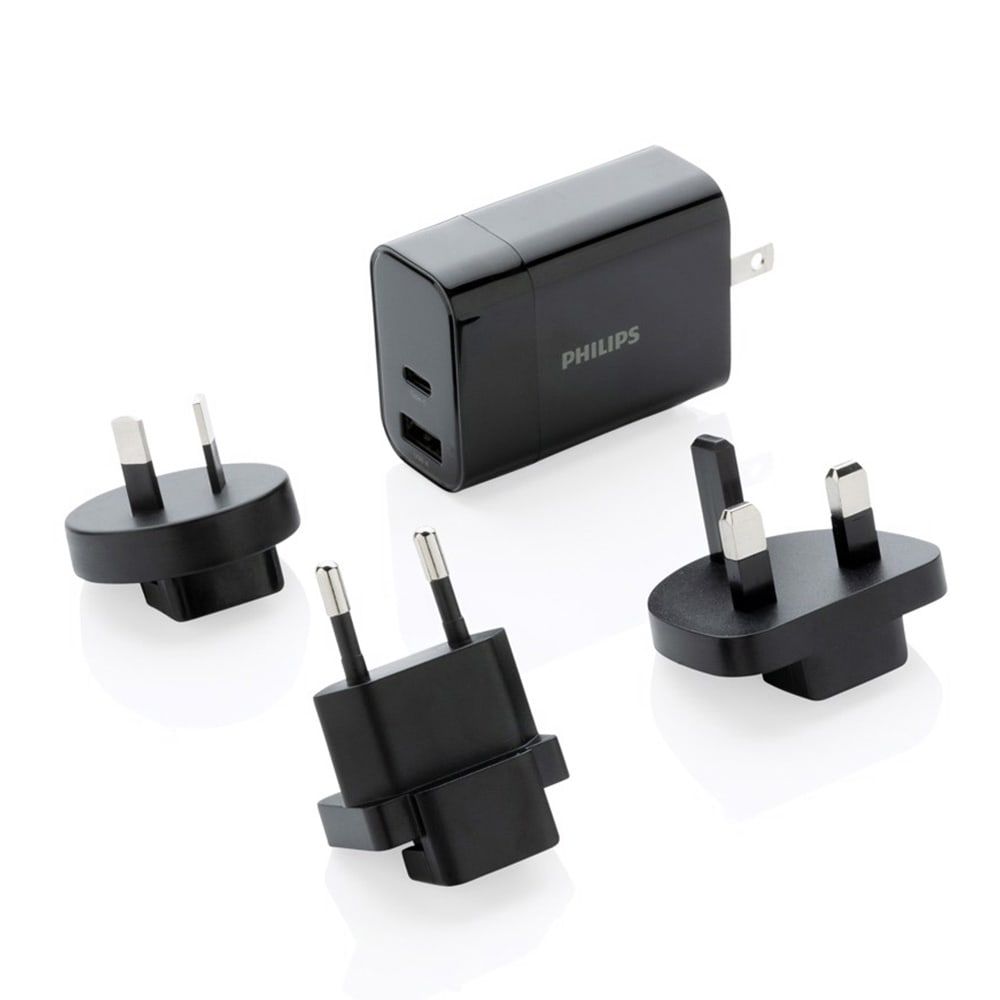 Carregador de viagem ultra rápido com acessórios philips