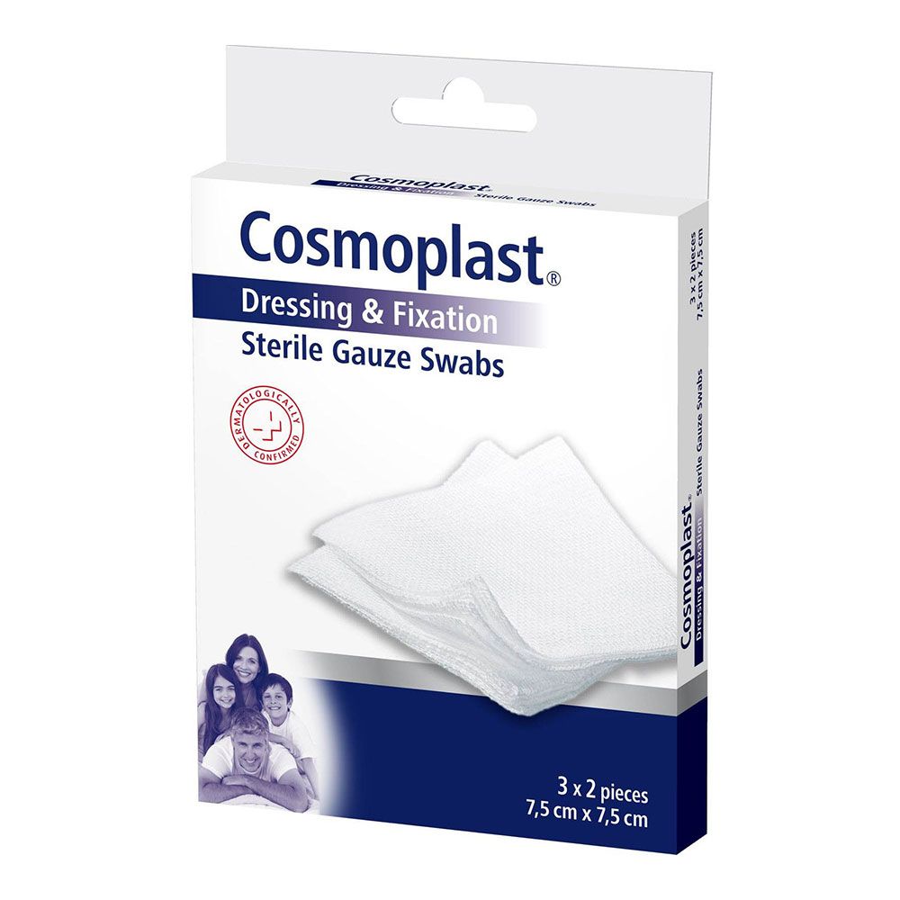 GASES ESTERILIZADOS (7,5 x 7,5 cm) 6 uds