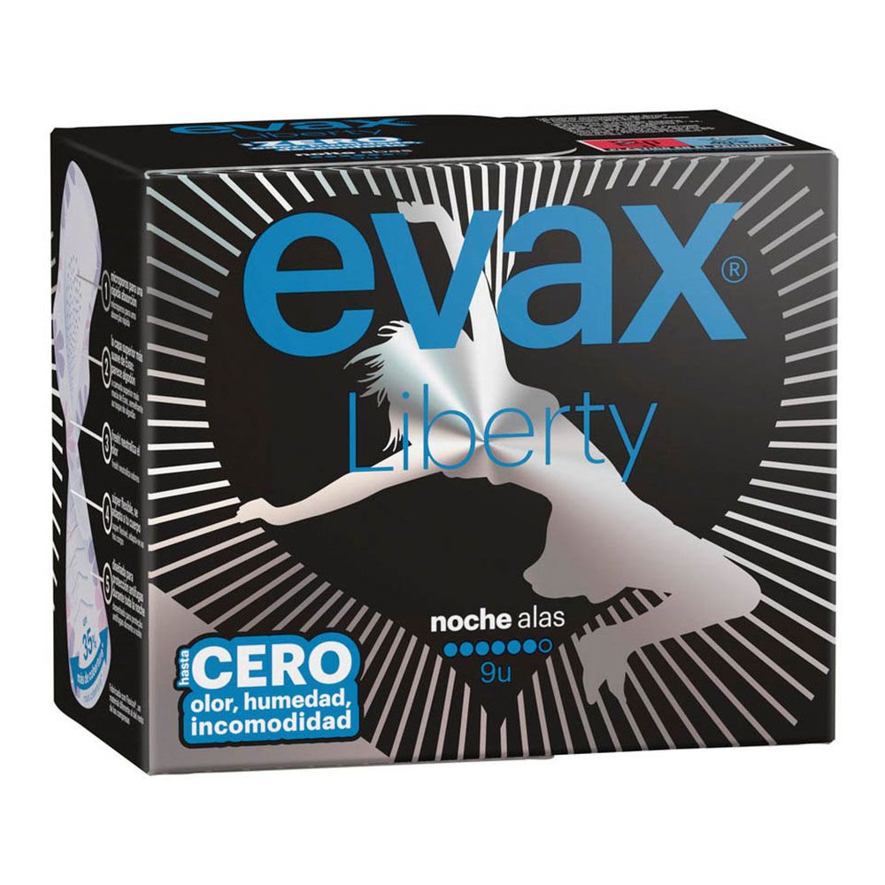 EVAX Night Wings Compressas, 9 unidades