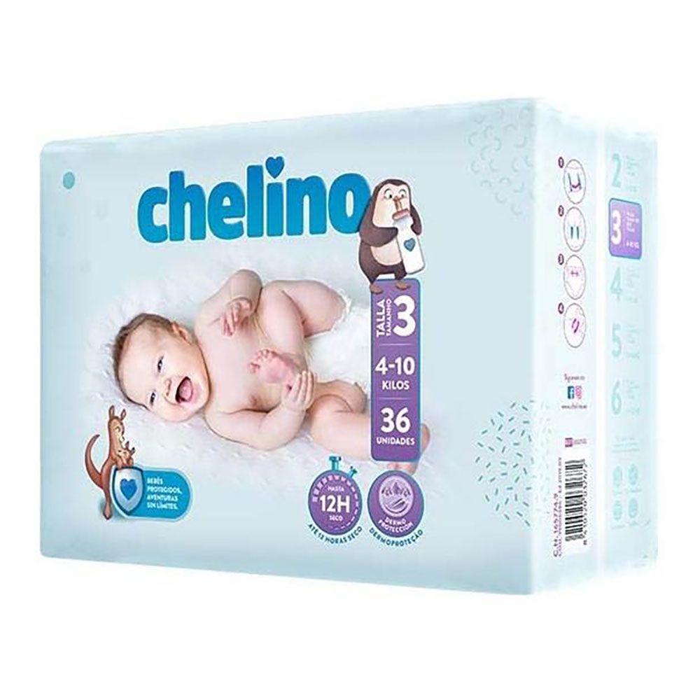 Fralda chelino T3 4-10 kg 36 UDS