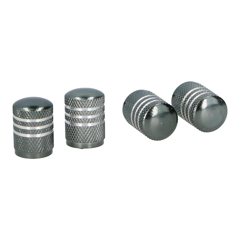 SET de 4 tampões de válvulas rodas de carro cinza