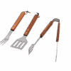 Conjunto de 3 Peças com Cabo em Madeira